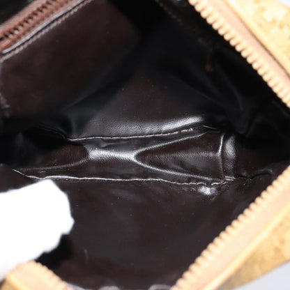 Celine Vintage Macadam Shoulder Bag Canvas, BEIGE, CANVAS, Shoulder bag