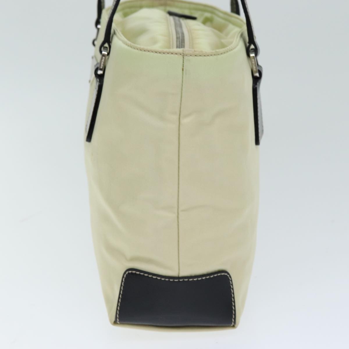 Prada Vintage Zip Handbag Tessuto, BEIGE, NYLON, Handbag