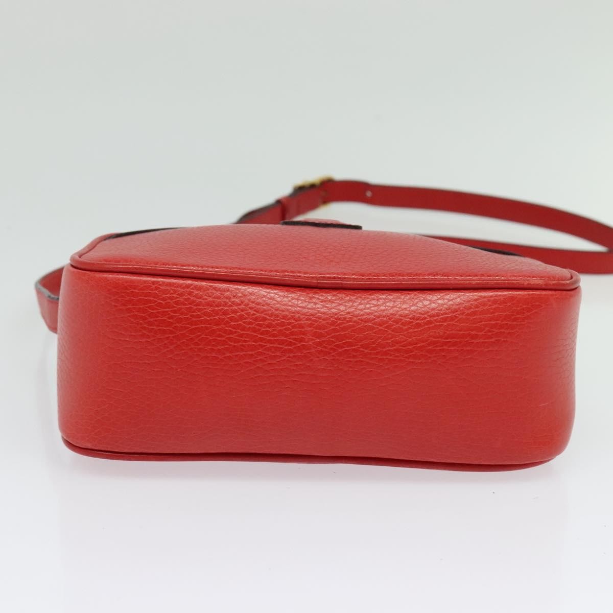 Celine Shoulder Bag Leather, RED, LEATHER, Shoulder bag