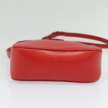 Celine Shoulder Bag Leather, RED, LEATHER, Shoulder bag