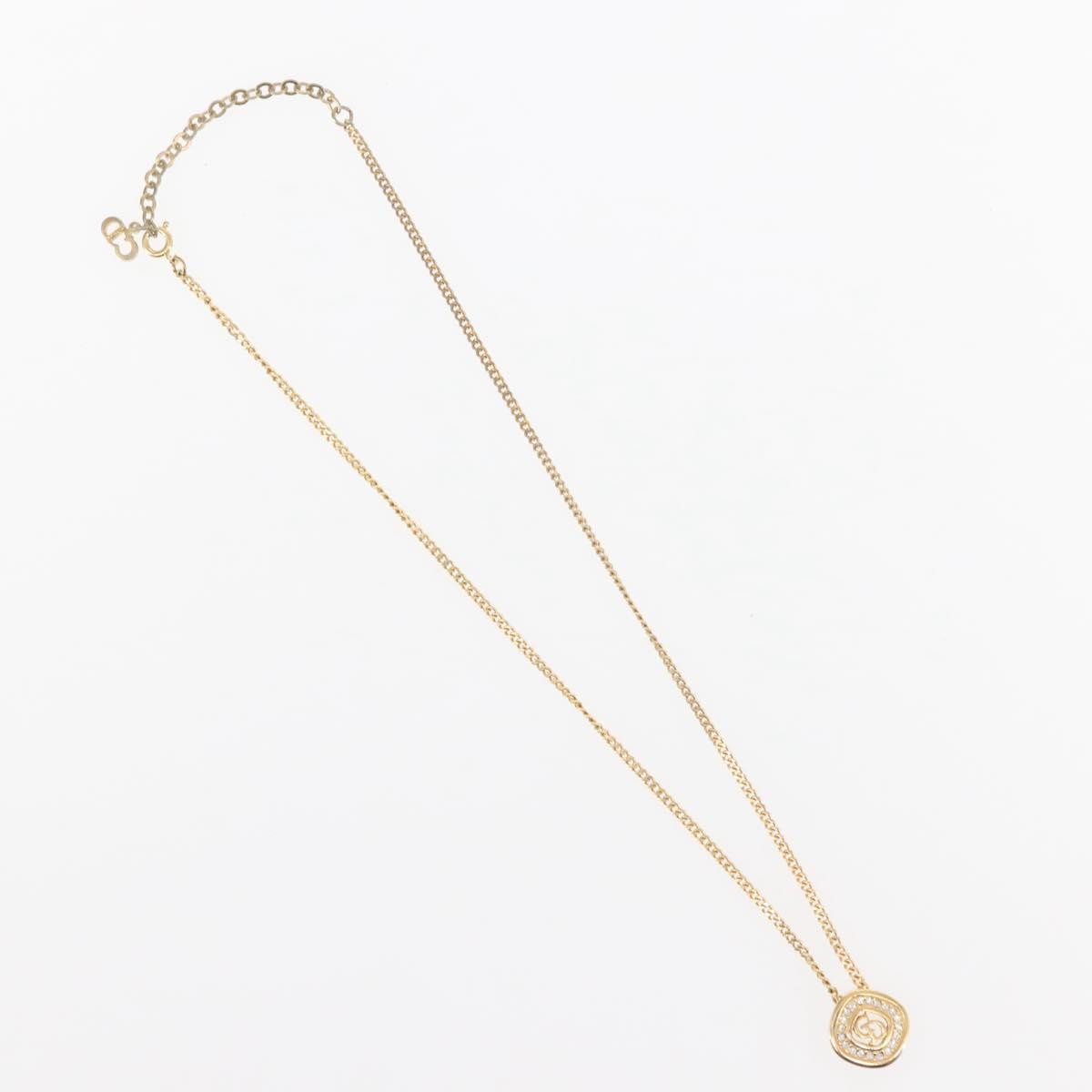 Christian Dior CD Pendant Necklace Metal, GOLD, METAL, Necklace