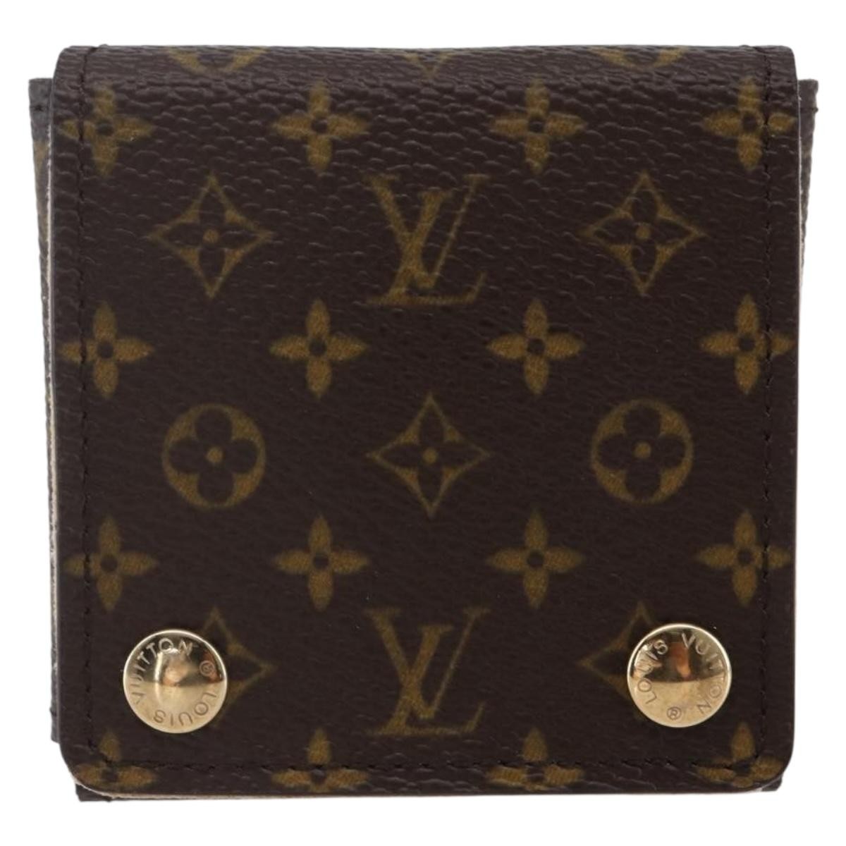 Louis Vuitton CASE JEWELRY BOX Canvas, BROWN, CANVAS, Wallets