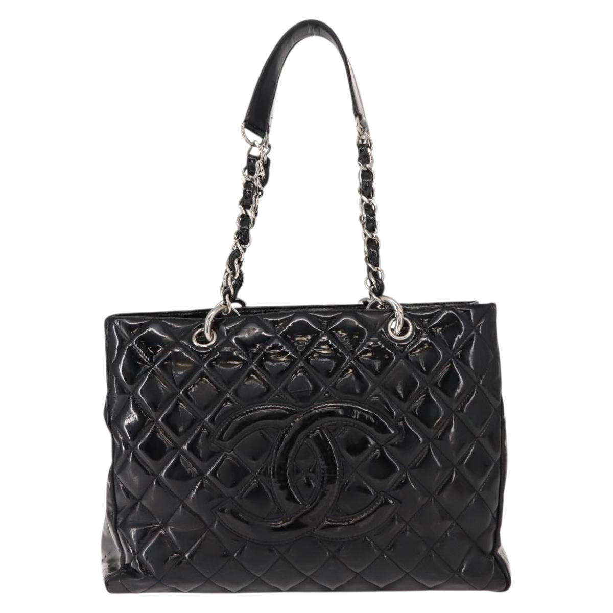 Chanel Grand Shopping Tote Quilted Patent, BLACK, PATENT_LEATHER, Tote bag