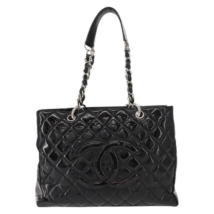 Chanel Grand Shopping Tote Quilted Patent, BLACK, PATENT_LEATHER, Tote bag