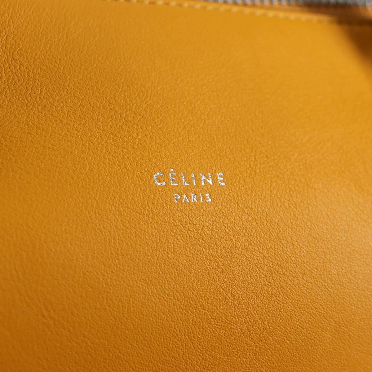 Celine Soft Cube Bag Leather, YELLOW, LEATHER, Handbag