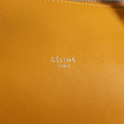 Celine Soft Cube Bag Leather, YELLOW, LEATHER, Handbag