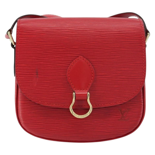 Louis Vuitton Saint Cloud Handbag Epi Leather, RED, LEATHER, Shoulder bag