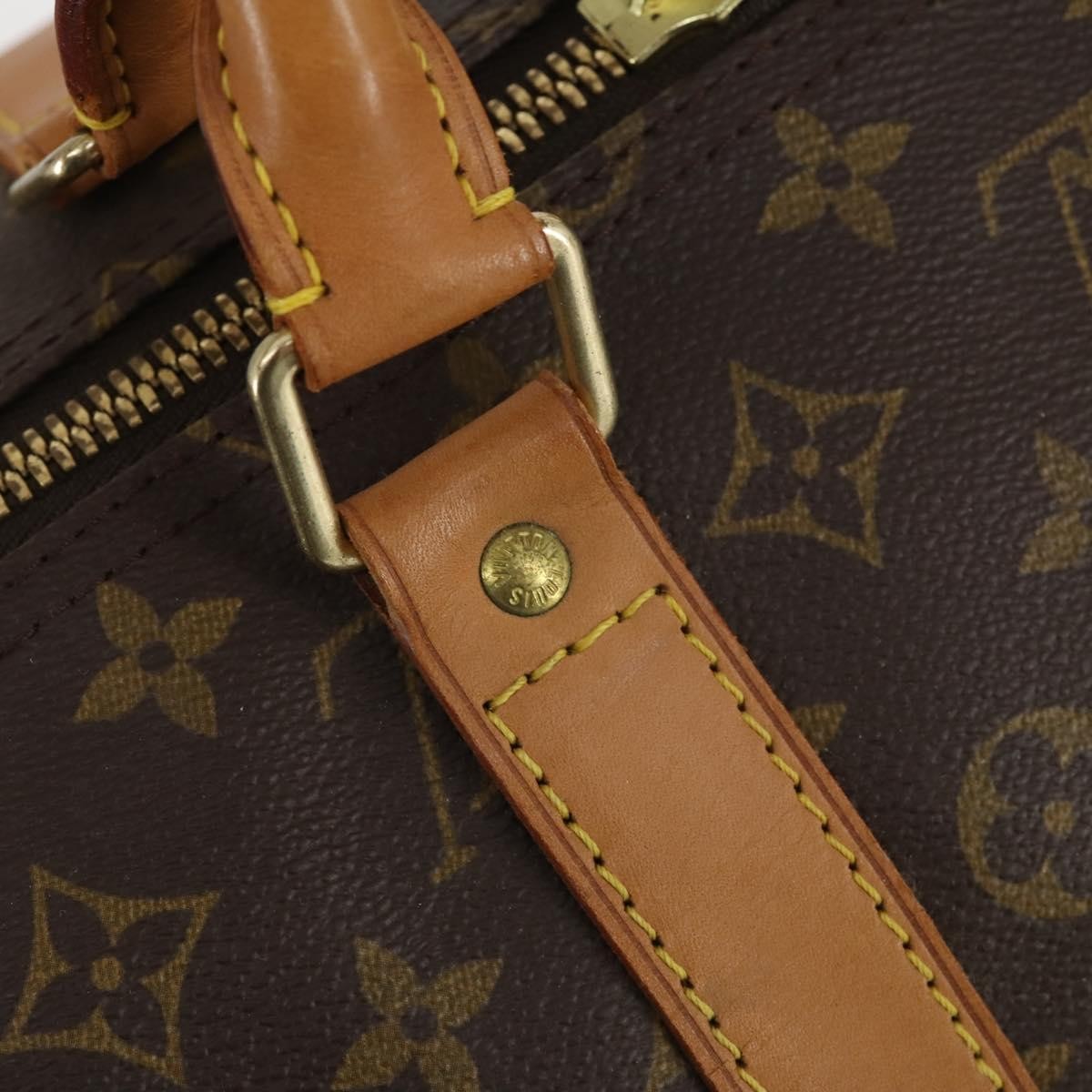 Louis Vuitton Keepall Bag Monogram Canvas, BROWN, CANVAS, Travel bag