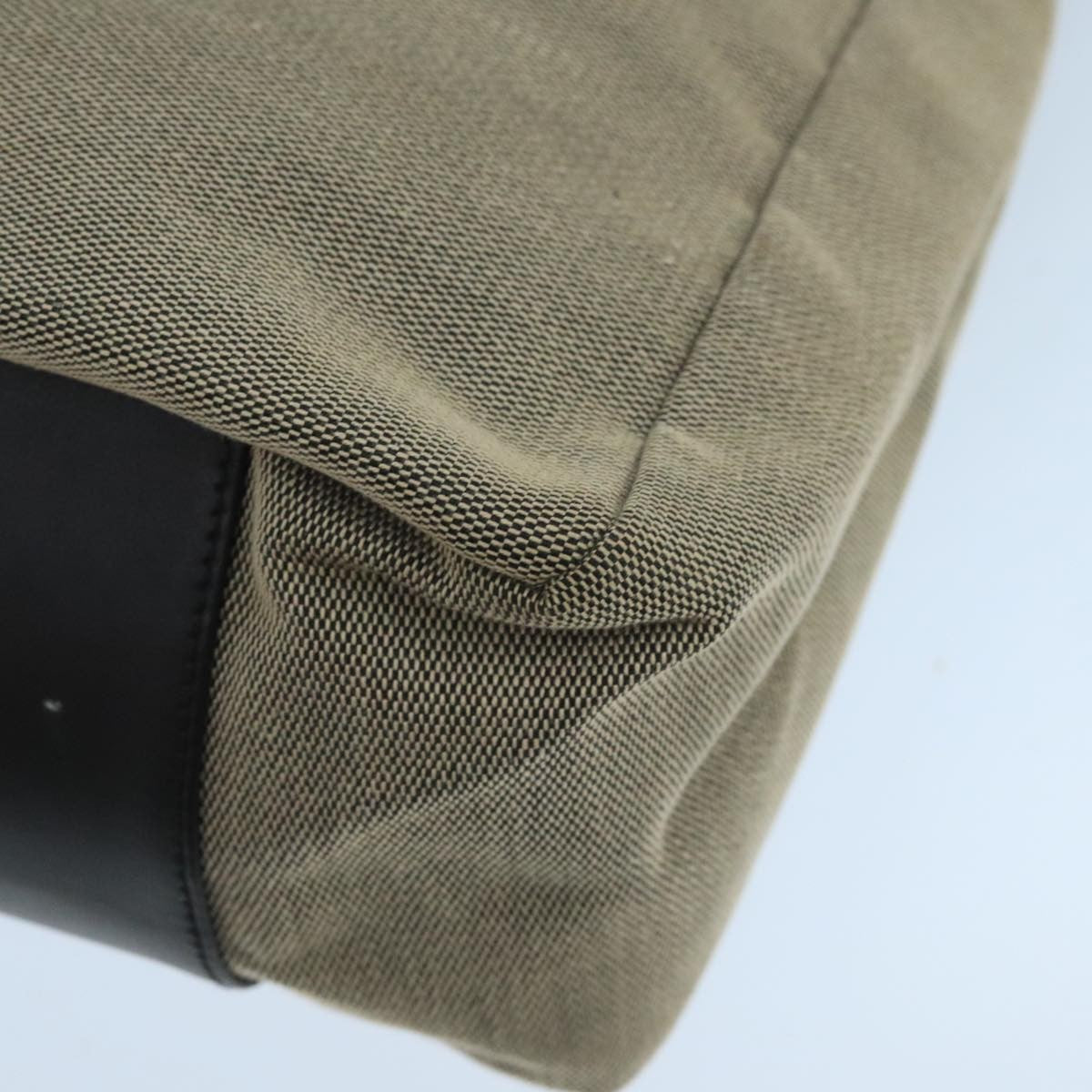 Gucci Vintage Bamboo Handle Tote Canvas, BEIGE, CANVAS, Shoulder bag