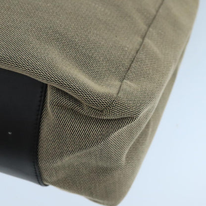 Gucci Vintage Bamboo Handle Tote Canvas, BEIGE, CANVAS, Shoulder bag