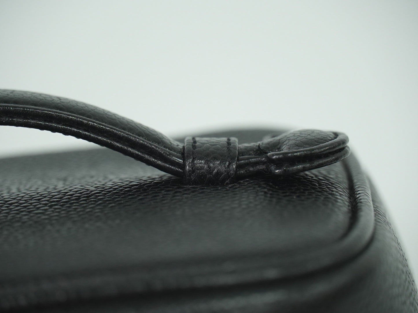 Chanel Vanity pouch Leather, BLACK, LEATHER, Toiletry Case