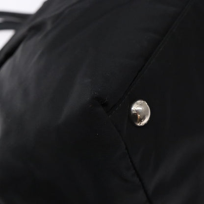 Prada Bow Tote Tessuto with Leather, BLACK, NYLON, Tote bag