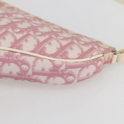 Christian Dior Vintage Saddle Bag Diorissimo Canvas, PINK, CANVAS, Shoulder bag
