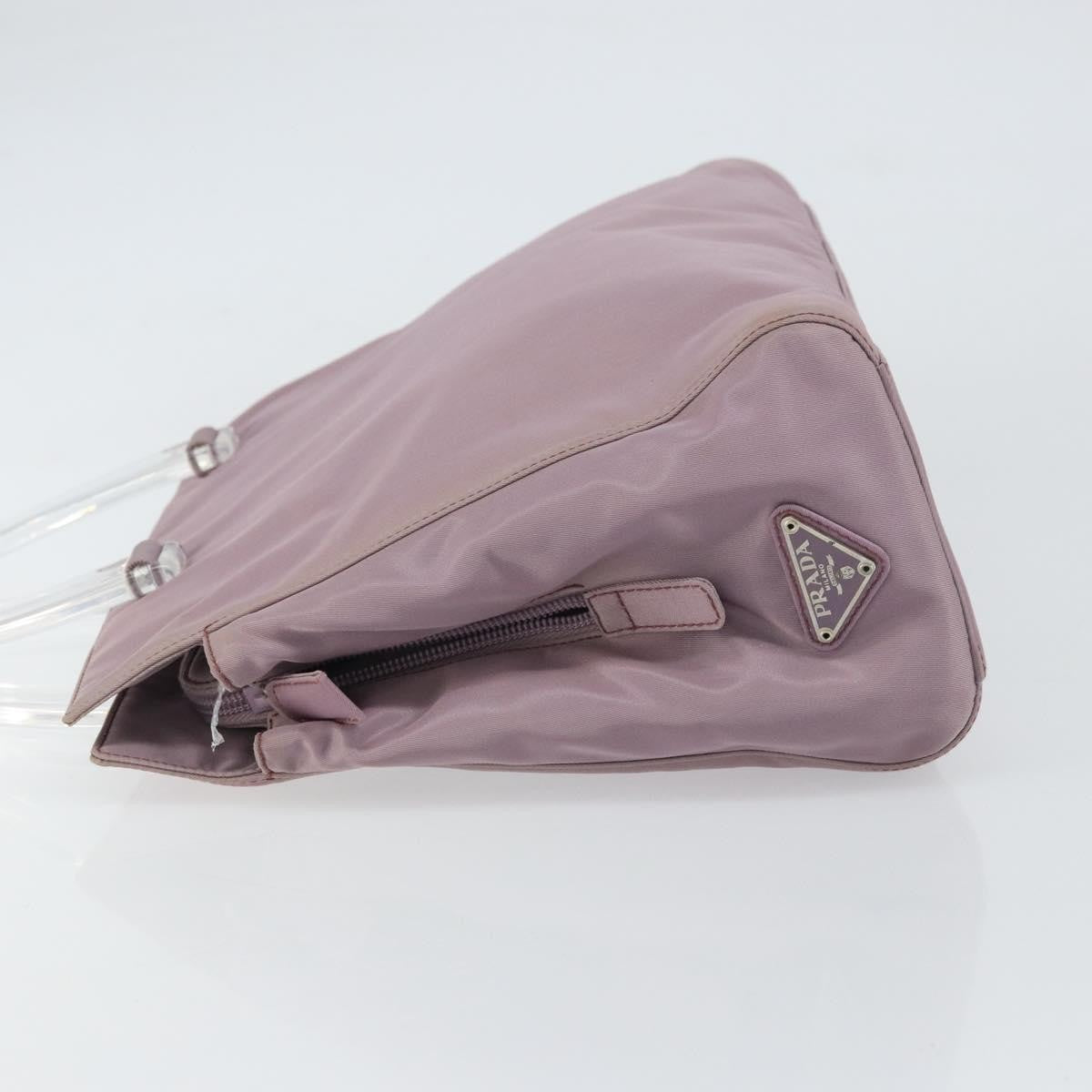 Prada Resin Handle Tote Tessuto, PURPLE, NYLON, Tote bag