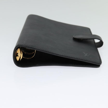 Louis Vuitton Agenda Cover Epi Leather, BLACK, LEATHER, Wallets