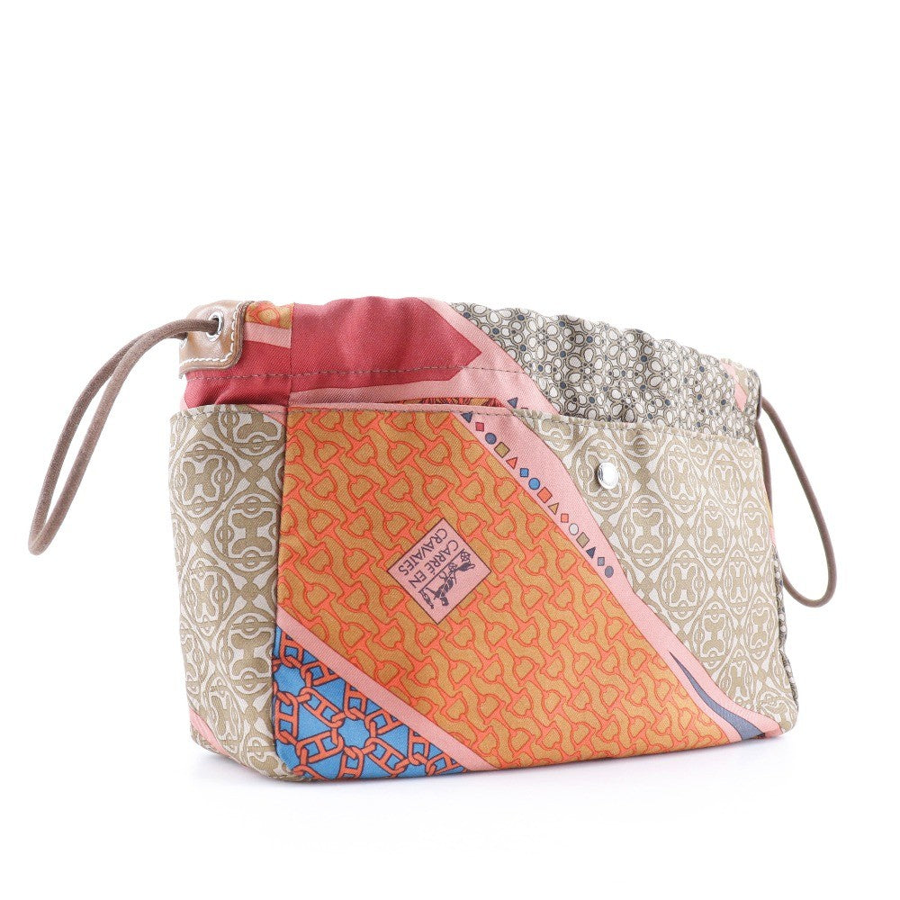 Hermes Fourbi Pouch Silk with Barenia, MULTICOLOUR, SILK, Clutche & pouche