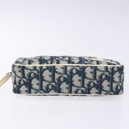Christian Dior Vintage Trotter Pouch Diorissimo Canvas, NAVY, CANVAS, Clutche & pouche
