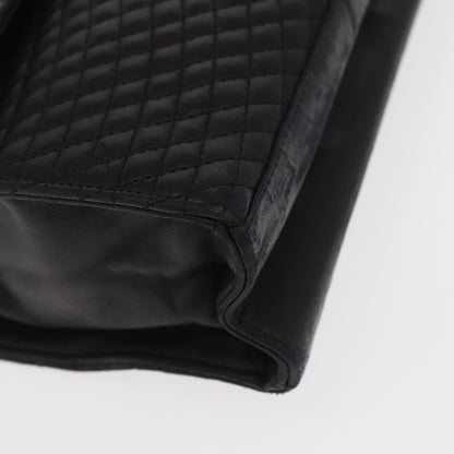 Bally Vintage Handbag Quilted Leather, BLACK, LEATHER, Handbag