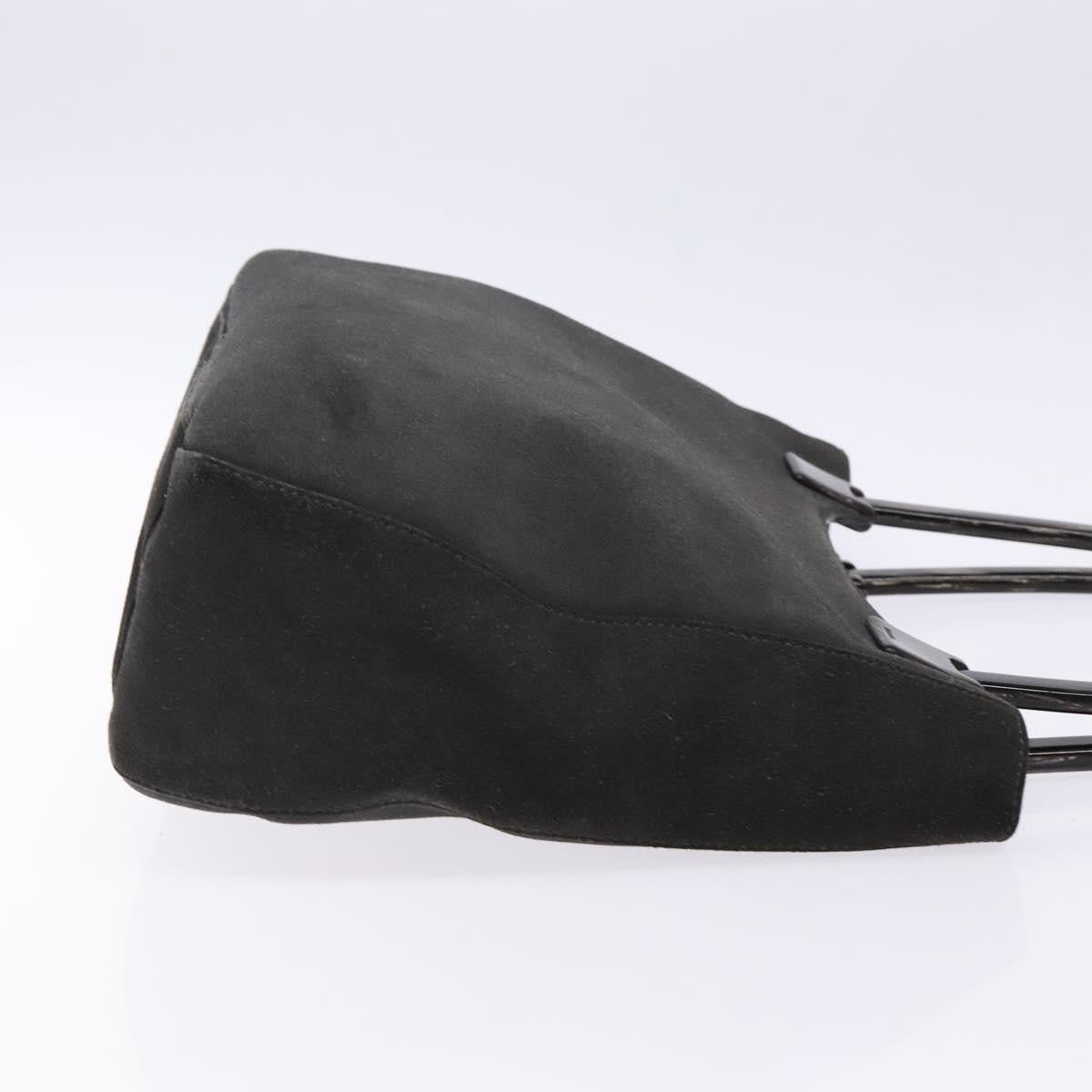 Prada Vintage Tote Suede, GRAY, SUEDE, Tote bag