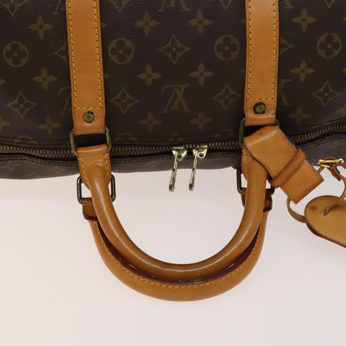Louis Vuitton Keepall Bag Monogram Canvas, BROWN, CANVAS, Travel bag