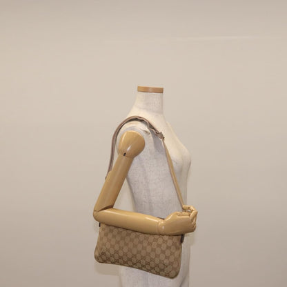Gucci Web Strap Messenger Bag GG Canvas, BEIGE, CANVAS, Shoulder bag