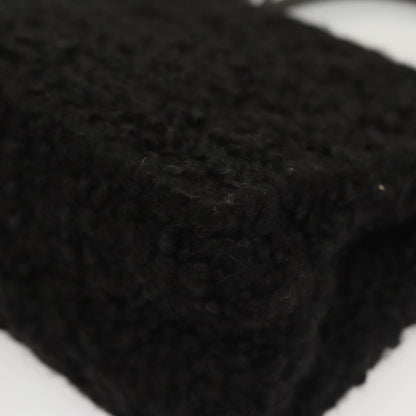 Salvatore Ferragamo Gancini handbag Wool, BLACK, WOOL, Handbag