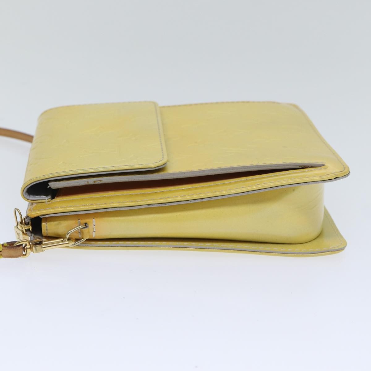Louis Vuitton Mott Handbag Monogram Vernis, YELLOW, PATENT_LEATHER, Handbag