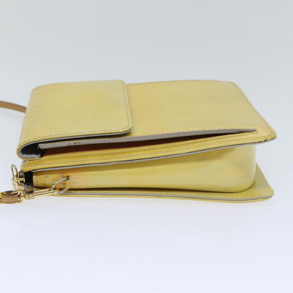 Louis Vuitton Mott Handbag Monogram Vernis, YELLOW, PATENT_LEATHER, Handbag