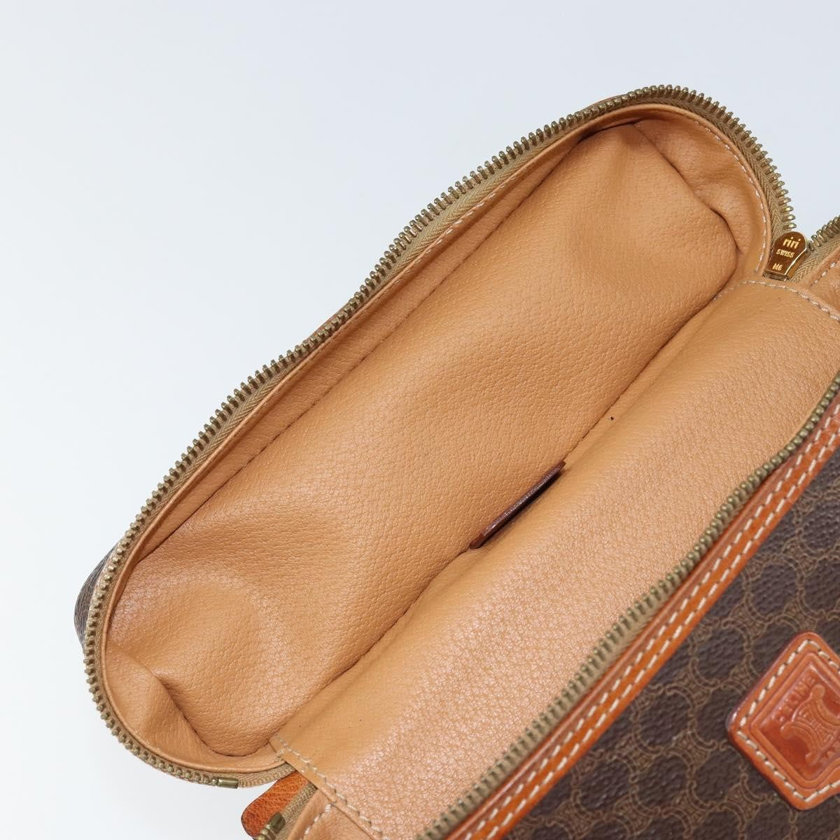 Celine Macadam Vanity Bag Canvas, BROWN, CANVAS, Clutche & pouche