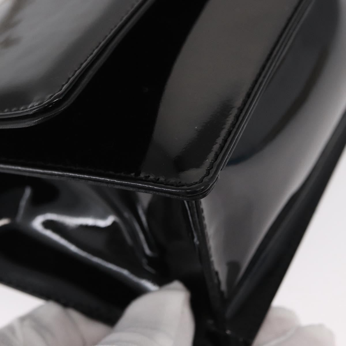 Salvatore Ferragamo Gancini Chain Shoulder bag Patent leather, BLACK, PATENT_LEATHER, Shoulder bag