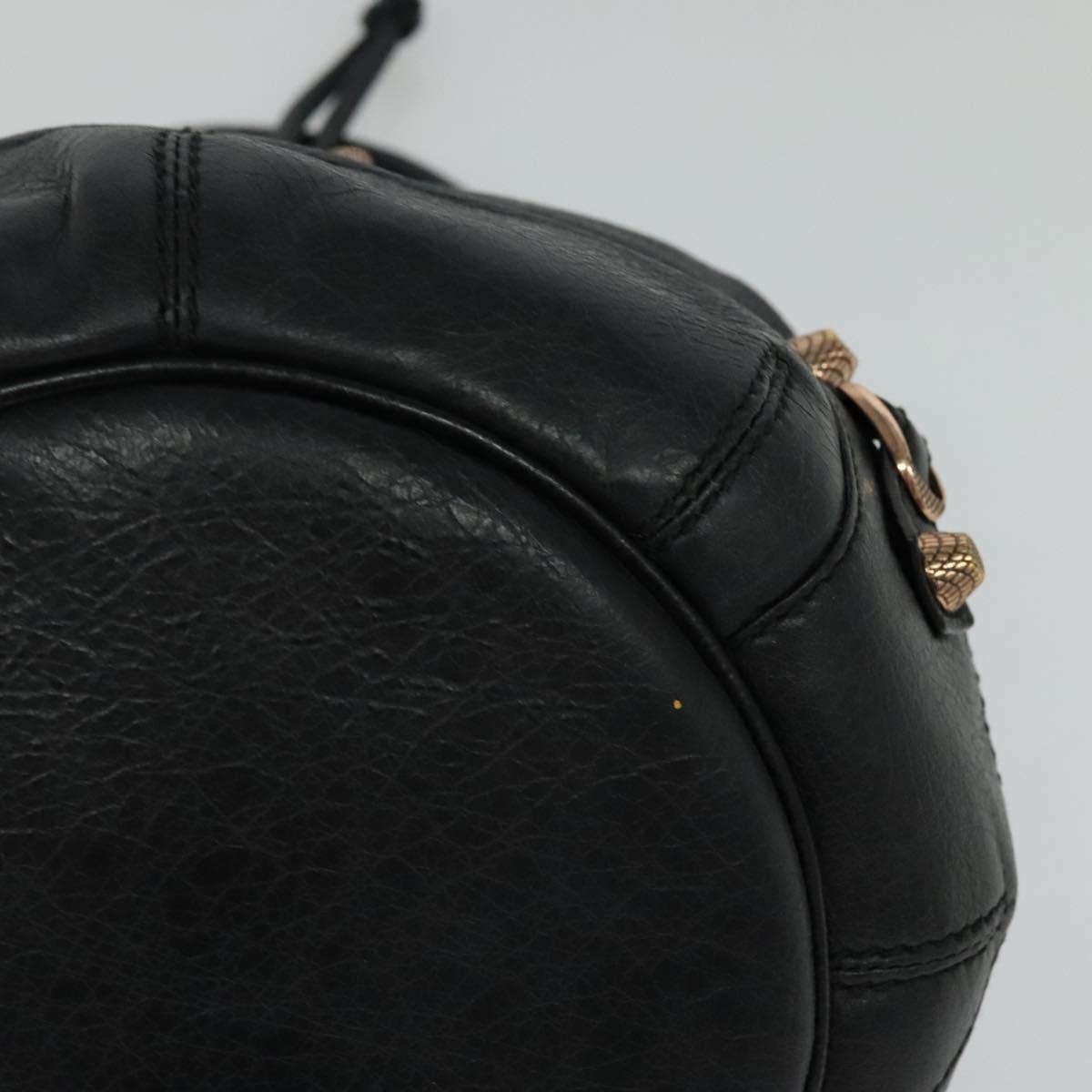 Balenciaga Pom Pon Giant Studs Bag Leather, BLACK, LEATHER, Handbag