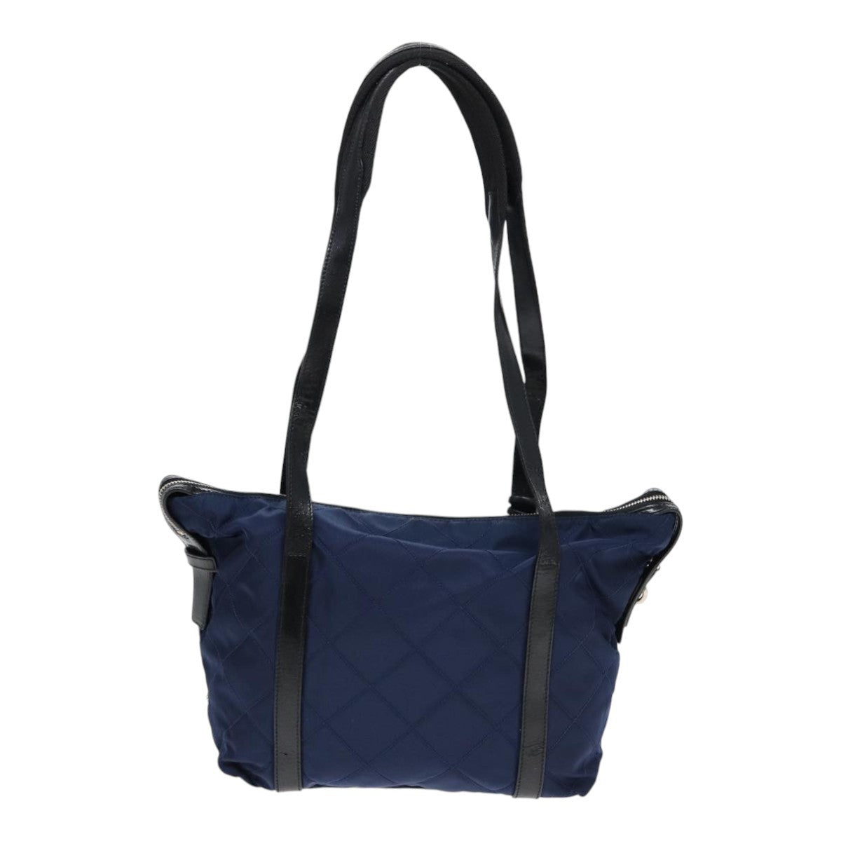 Prada Vintage Shoulder Bag Quilted Tessuto, NAVY, NYLON, Shoulder bag