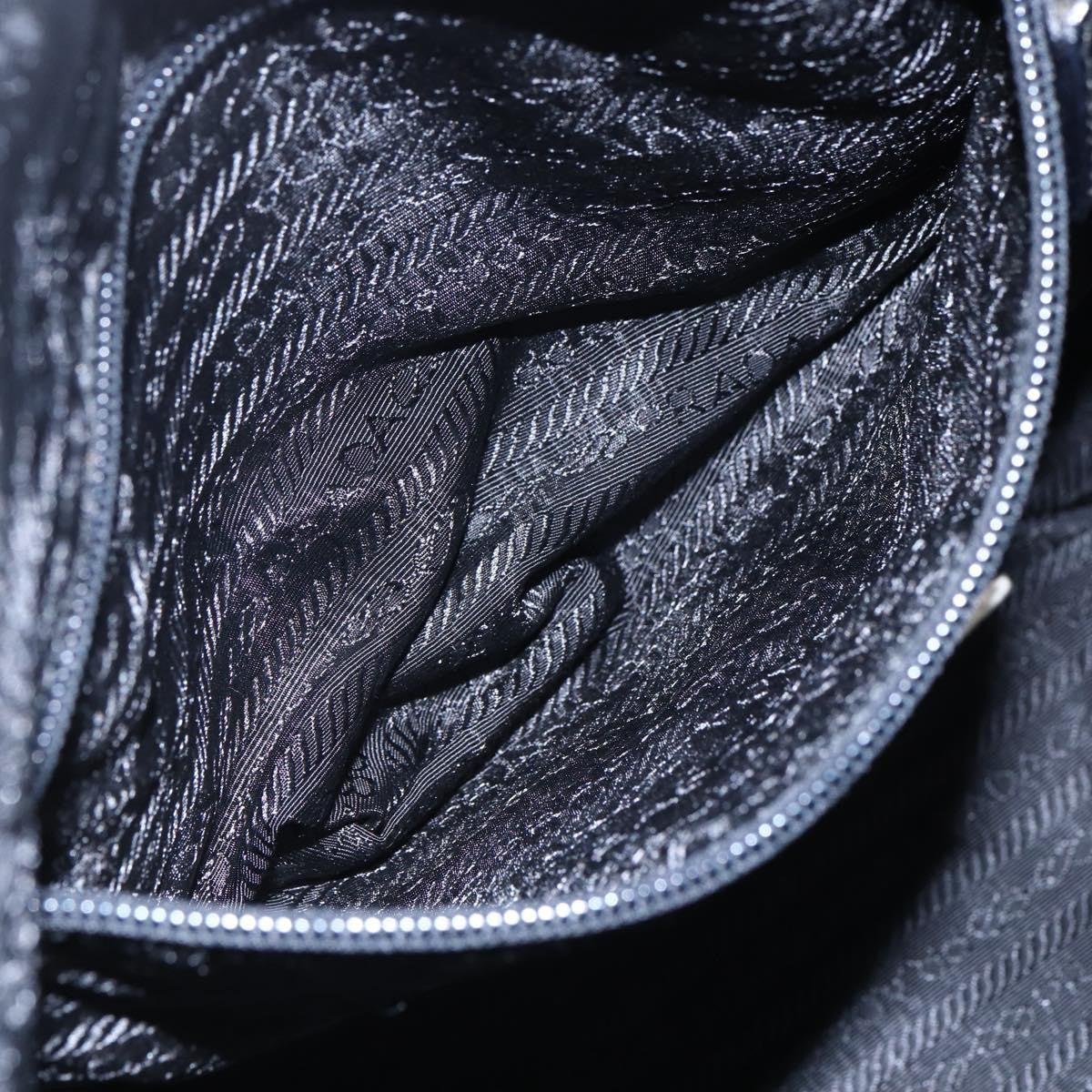 Prada Vintage Zip Handbag Tessuto, BLACK, NYLON, Handbag