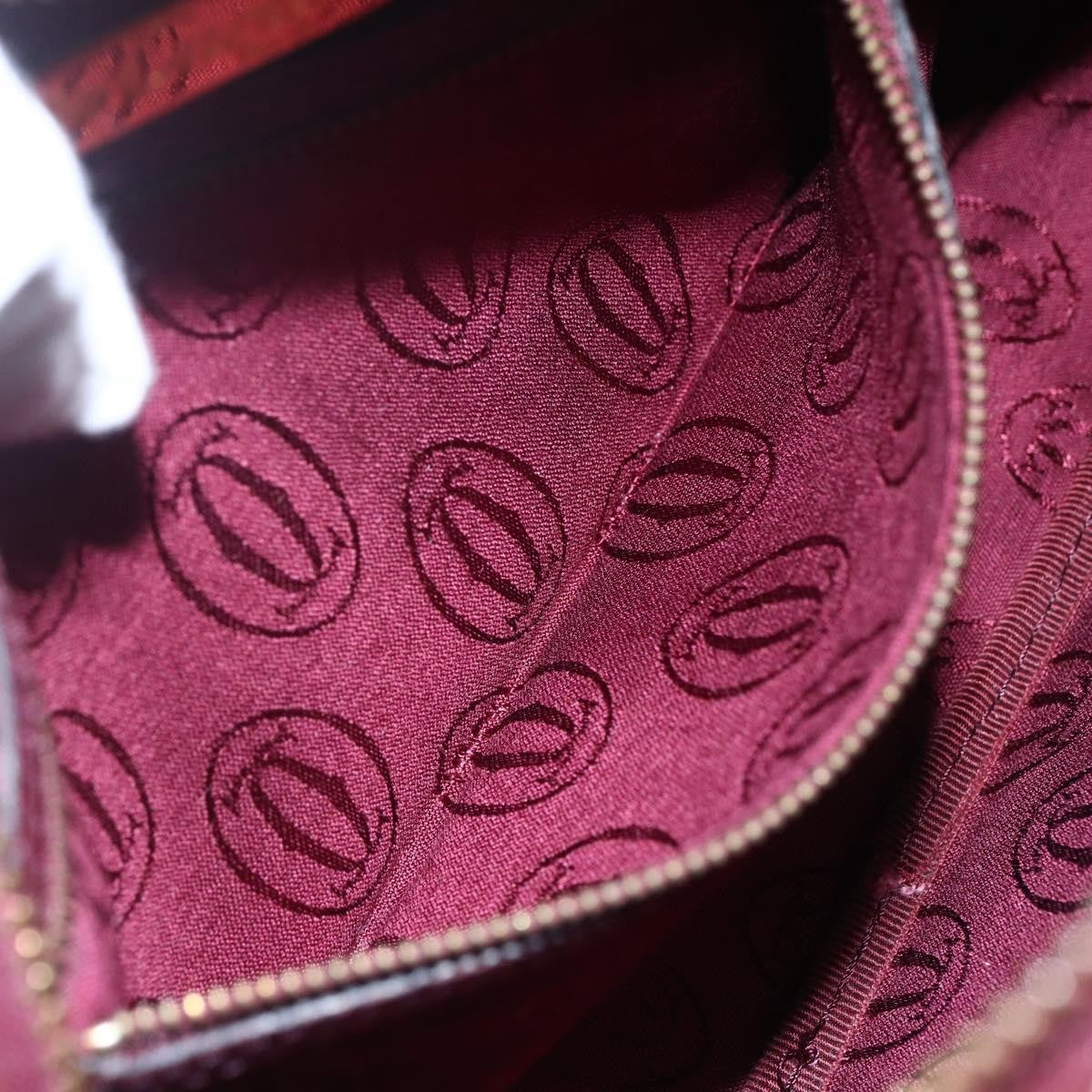 cartier Must de Cartier Shoulder Bag Leather, BURGUNDY, LEATHER, Shoulder bag