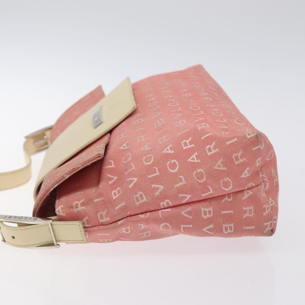 Bvlgari B.Zero1 Logomania Bag Canvas with Leather, PINK, CANVAS, Shoulder bag