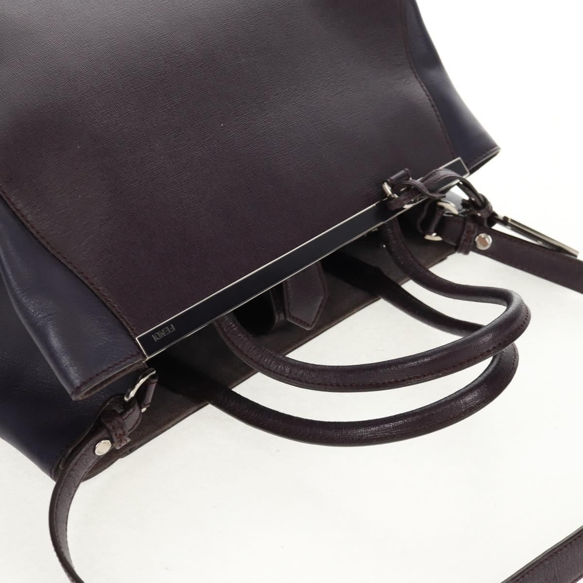 Fendi 2Jours Bag Leather, PURPLE, LEATHER, Handbag