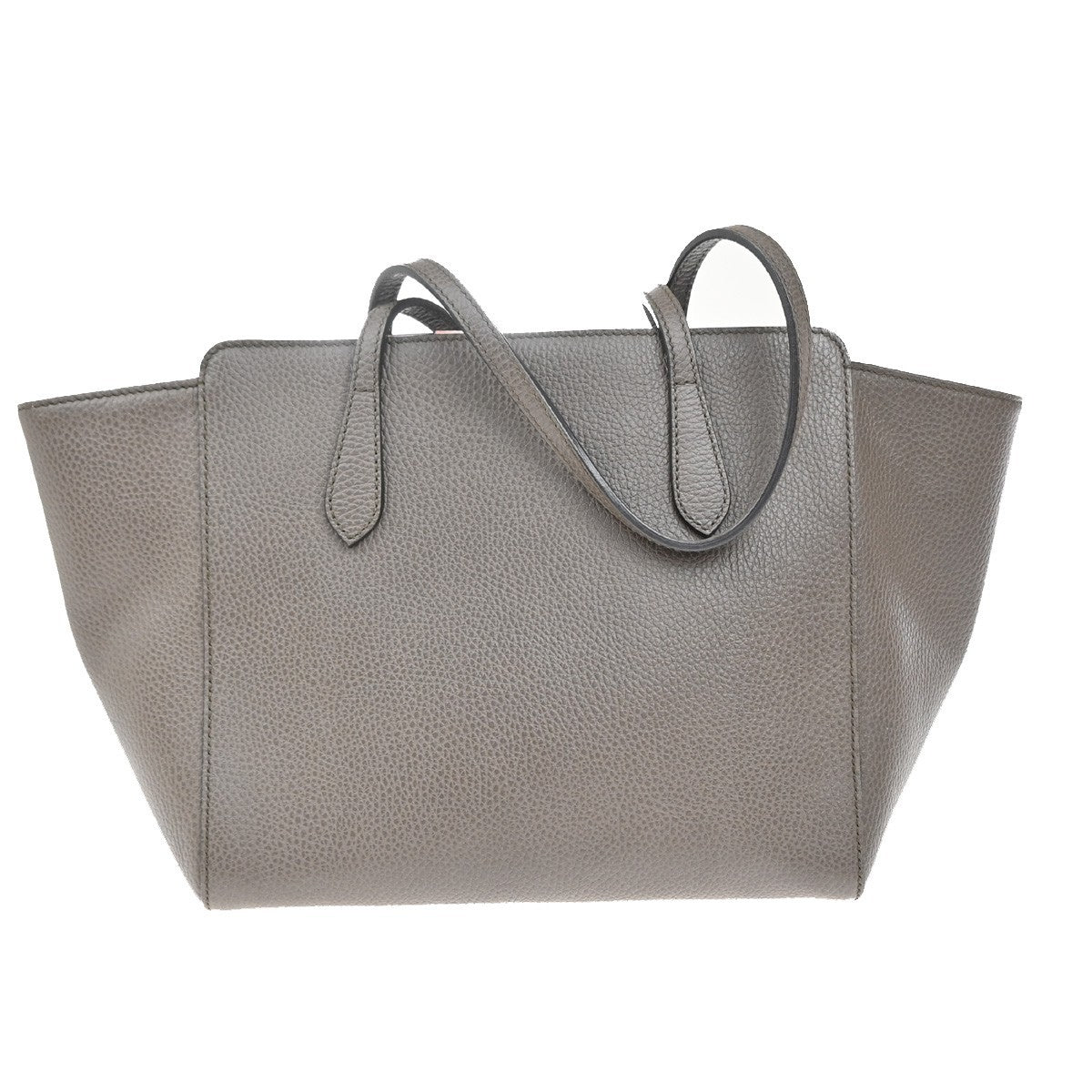 Gucci Swing Tote Leather, GRAY, LEATHER, Tote bag