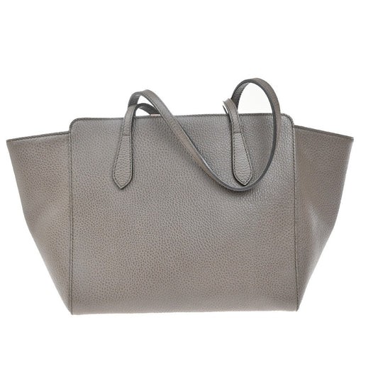 Gucci Swing Tote Leather, GRAY, LEATHER, Tote bag