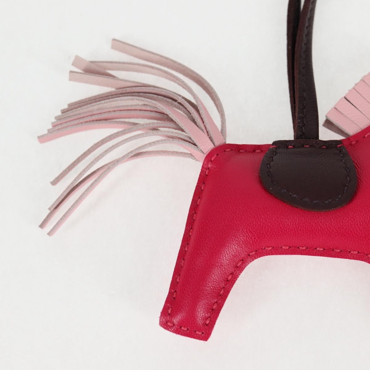 Hermes Pegase Rodeo Bag Charm Leather, PINK, LEATHER, Charms and Keychains