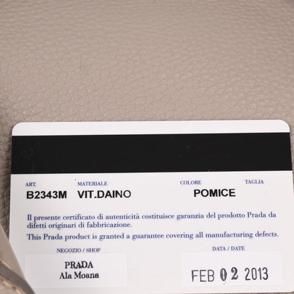 Prada Vintage Handbag Leather, GRAY, LEATHER, Handbag