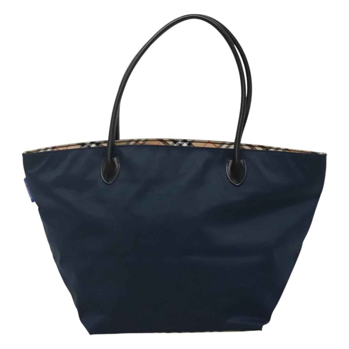 Burberry Nova Check Tote Nylon, NAVY, NYLON, Tote bag