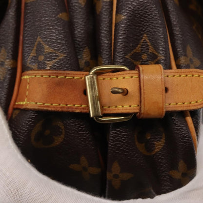Louis Vuitton Saumur Handbag Monogram Canvas, BROWN, CANVAS, Shoulder bag