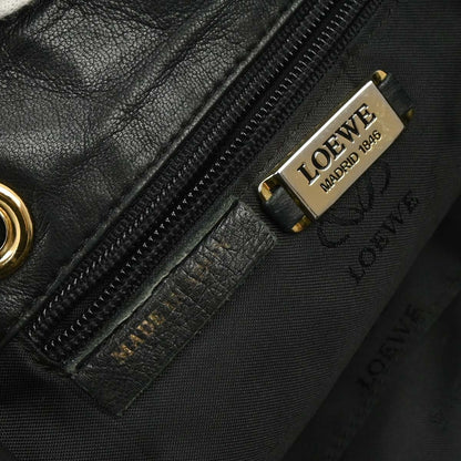 Loewe Anagram Backpack Leather, BLACK, LEATHER, Backpack