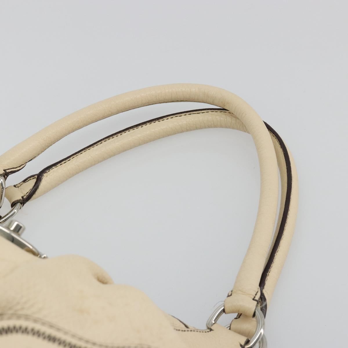 Prada Vintage Handbag Leather, White, Leather, Handbag