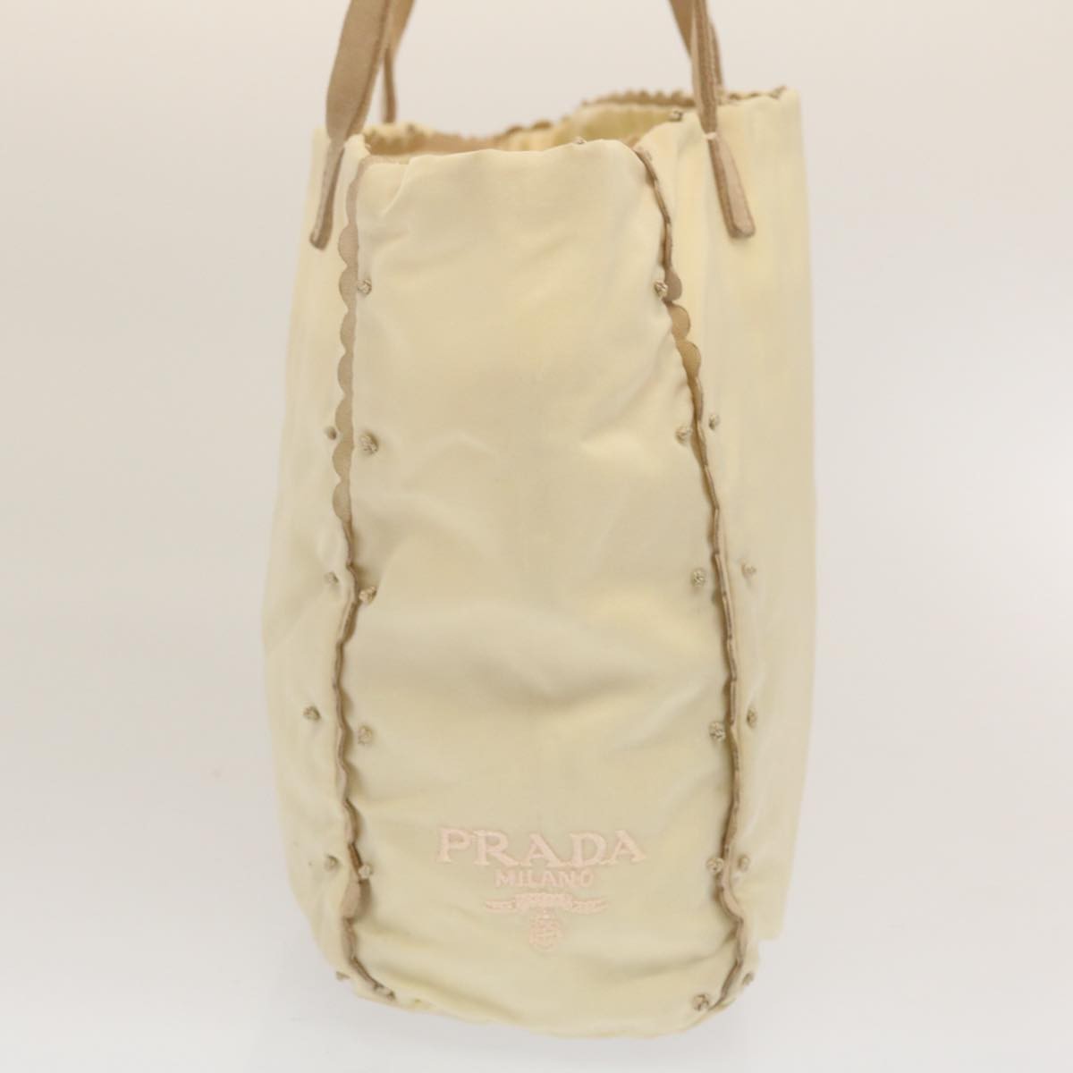 Prada Tote Vitello Daino Vitello Daino, BEIGE, NYLON, Tote bag