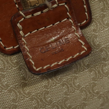 Celine Vintage Duffle Bag Macadam Coated Canvas, BEIGE, CANVAS, Travel bag