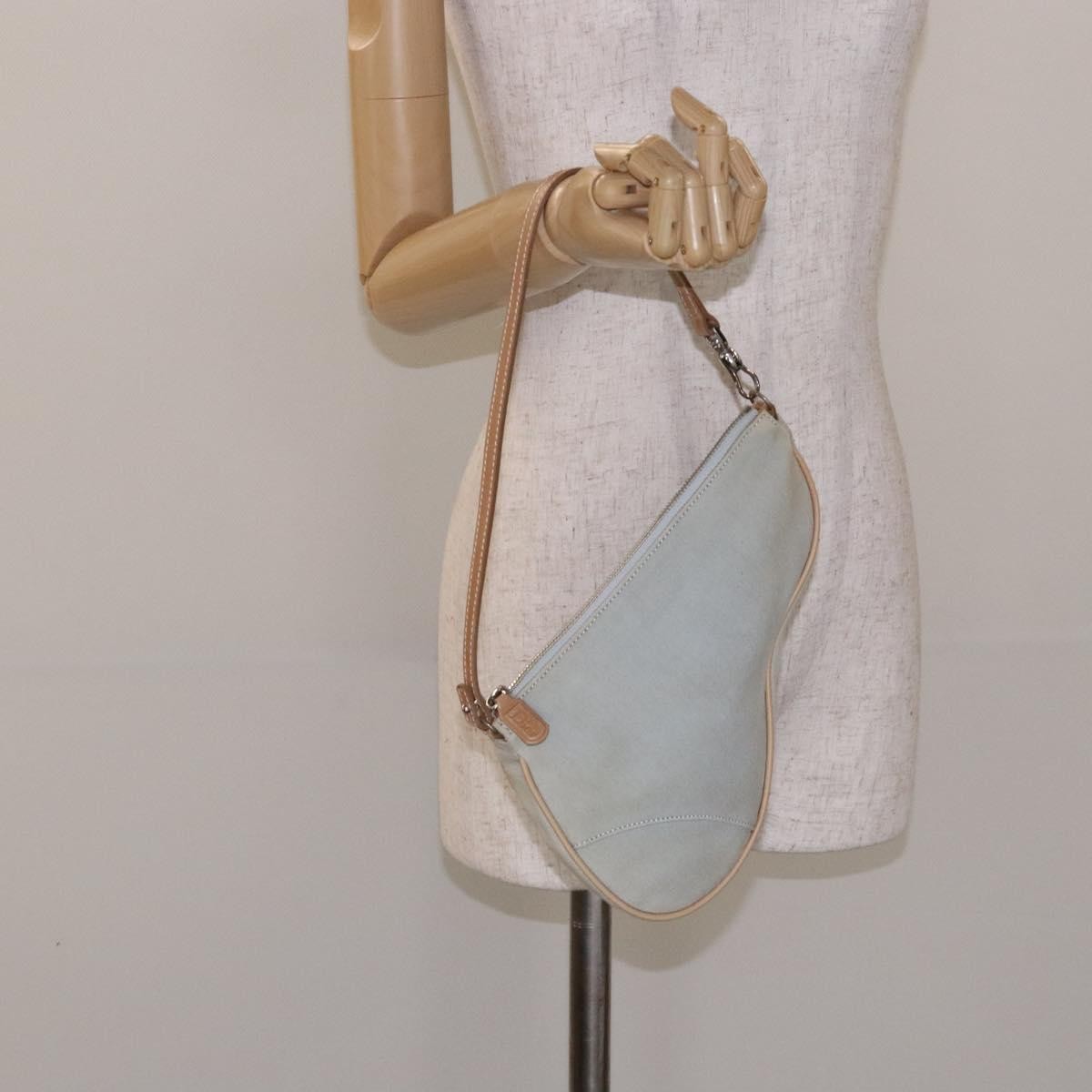Christian Dior Vintage Saddle Bag Denim, BLUE, DENIM_JEANS, Shoulder bag