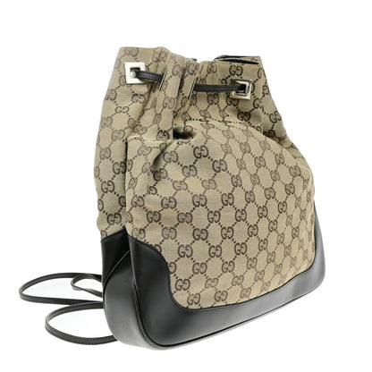 Gucci Drawstring Backpack GG Canvas, BROWN, CANVAS, Backpack