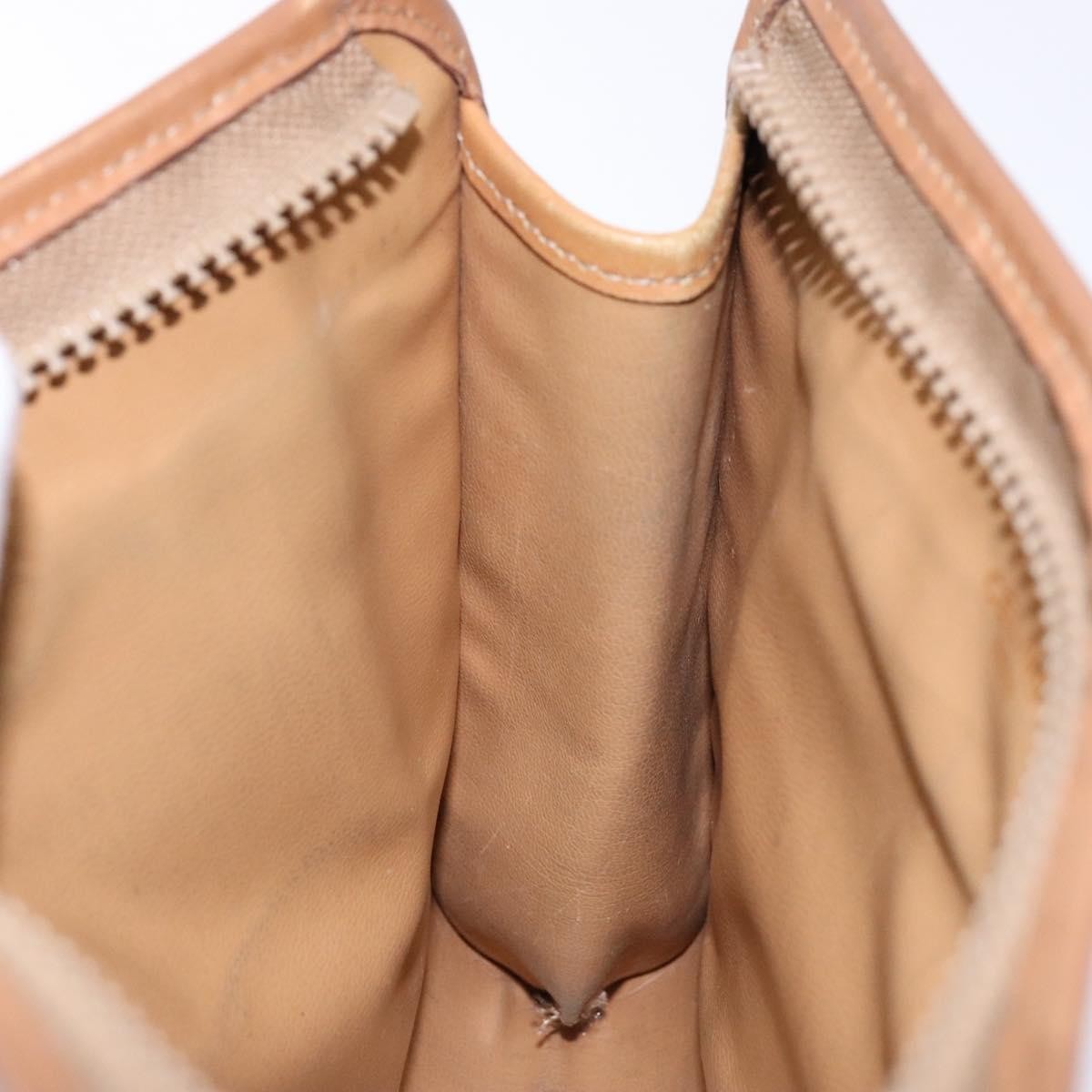 Celine Macadam Pochette Canvas and Leather, BROWN, CANVAS, Clutche & pouche