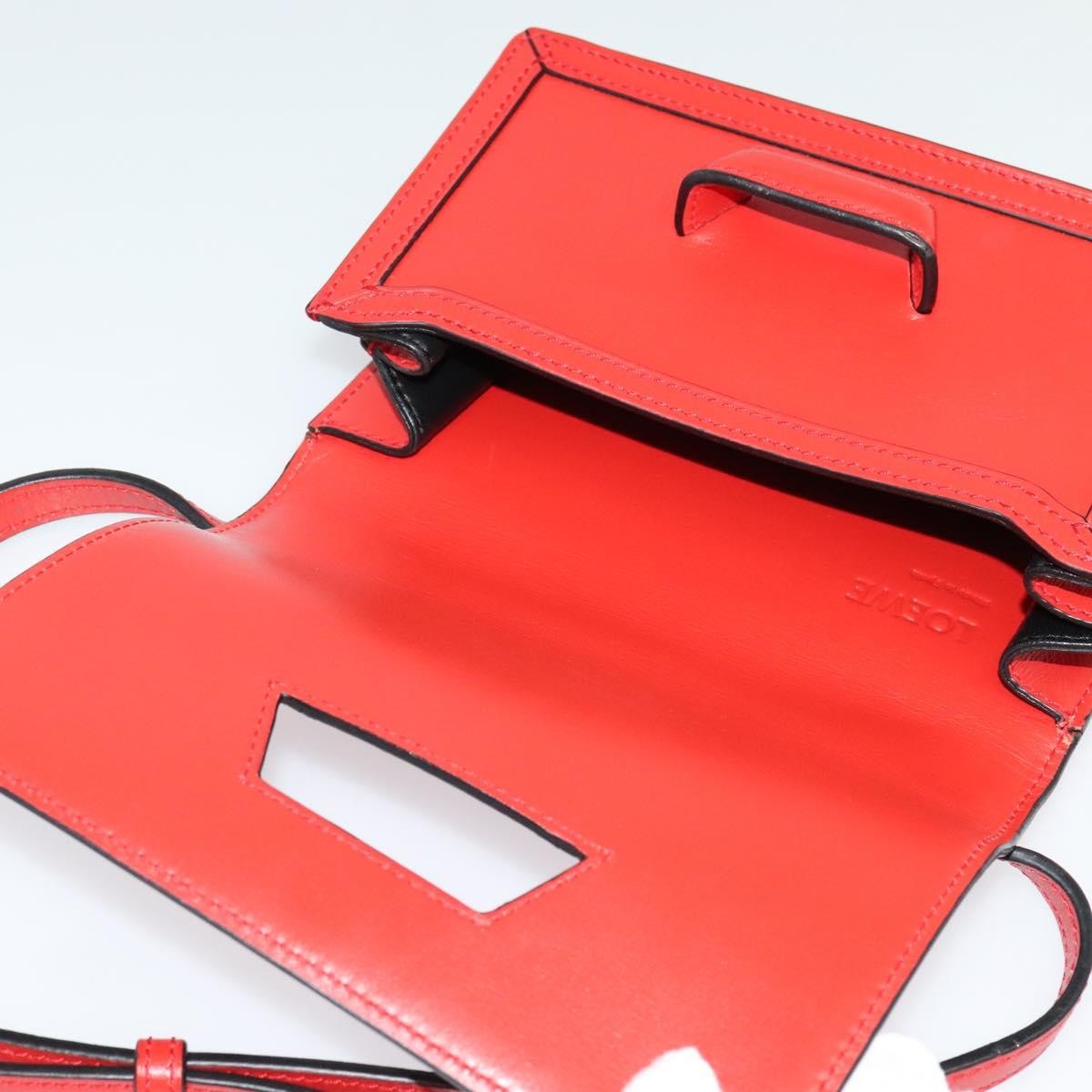 Loewe Barcelona Shoulder Bag Leather, RED, LEATHER, Shoulder bag